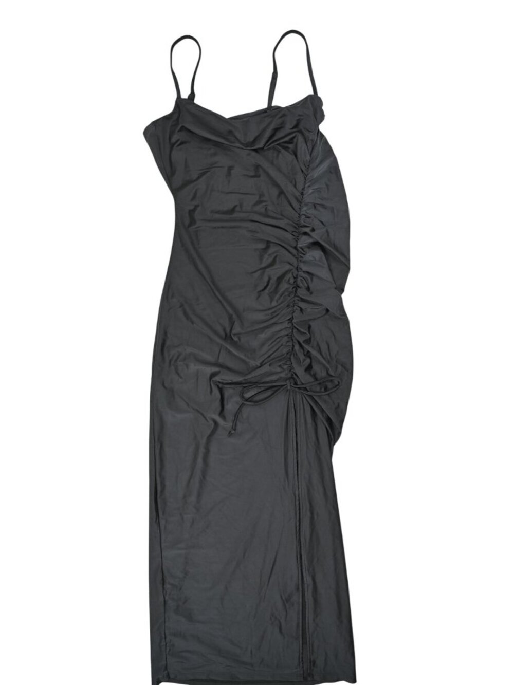Good American Slinky Jersey Midi Dress in Black
